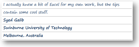syed testimonial