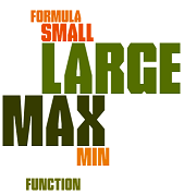 Post image for Excel MIN MAX SMALL and LARGE Functions