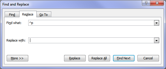 Find & Replace in Word