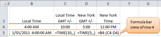 Excel TIME Function Example