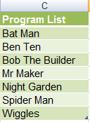 excel drop down list example