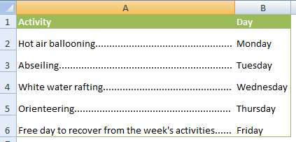 Excel custom cell formatting