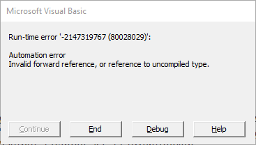 Invalid Forward Reference When Run Macro Vba Macros Excel Forum My Online Training Hub