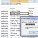 excel tables