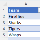 using excel table as data validation source