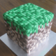 Excel Designed Minecraft Cake