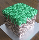 Excel Designed Minecraft Cake