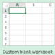 Excel custom blank workbook