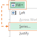 Excel Fill Series Tool