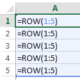 Multi-cell array formulas