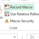 How to record a macro in Excel