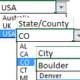 Excel Dependent Data Validation