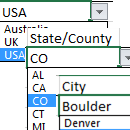 Excel Dependent Data Validation