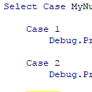 VBA Select Case