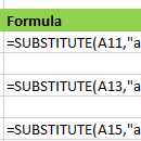 Using SUBSTITUTE function to find and count