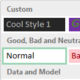 listing and deleting custom styles