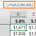 excel data tables