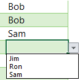 reducing data validation list