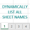 dynamically list excel sheet names