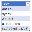 extract characters from strings in power query using text select and text extract