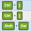 dax editor keyboard shortcuts