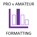 professional vs amateur chart formatting